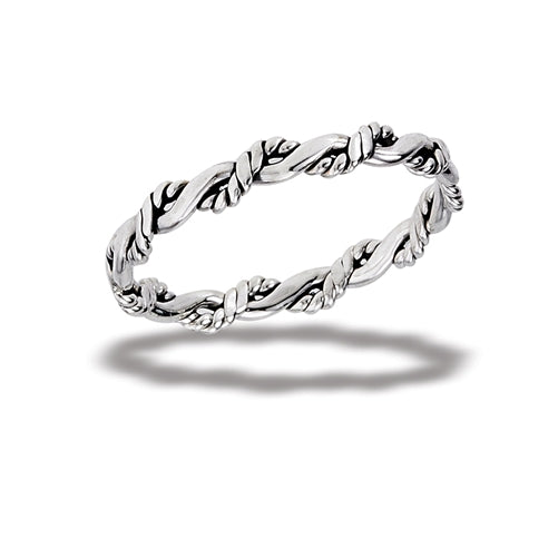 Sterling Silver Roped Twist Ring