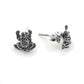 Tiny Little Hopping Frog Studs  - Sterling Silver Post Earrings - Silver Insanity