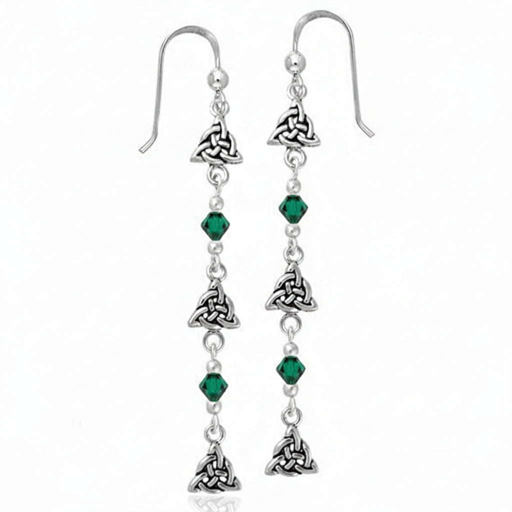 Trinity Celtic Knot Triquetra Sterling Silver Earrings - Silver Insanity
