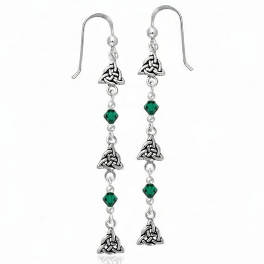 Trinity Celtic Knot Triquetra Sterling Silver Earrings - Silver Insanity