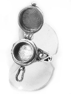 Sterling Silver Man on the Moon Star Poison Ring - Silver Insanity