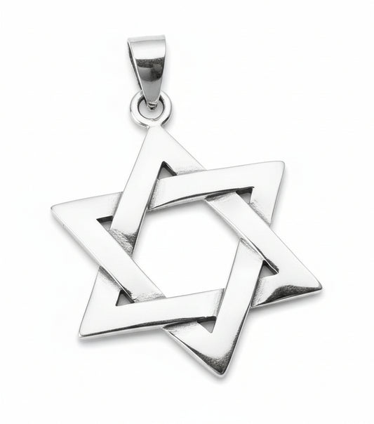 Sterling Silver Jewish Star of David Charm Pendant - Silver Insanity