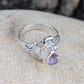 Petite Pear-Shaped Gemstone Sterling Silver Poison Ring