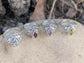 Marquise Faceted Gemstone Sterling Silver Poison Ring
