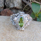 Marquise Faceted Gemstone Sterling Silver Poison Ring