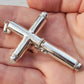 Hidden Stash Cross | Poison Box or Pendant | Sterling Silver