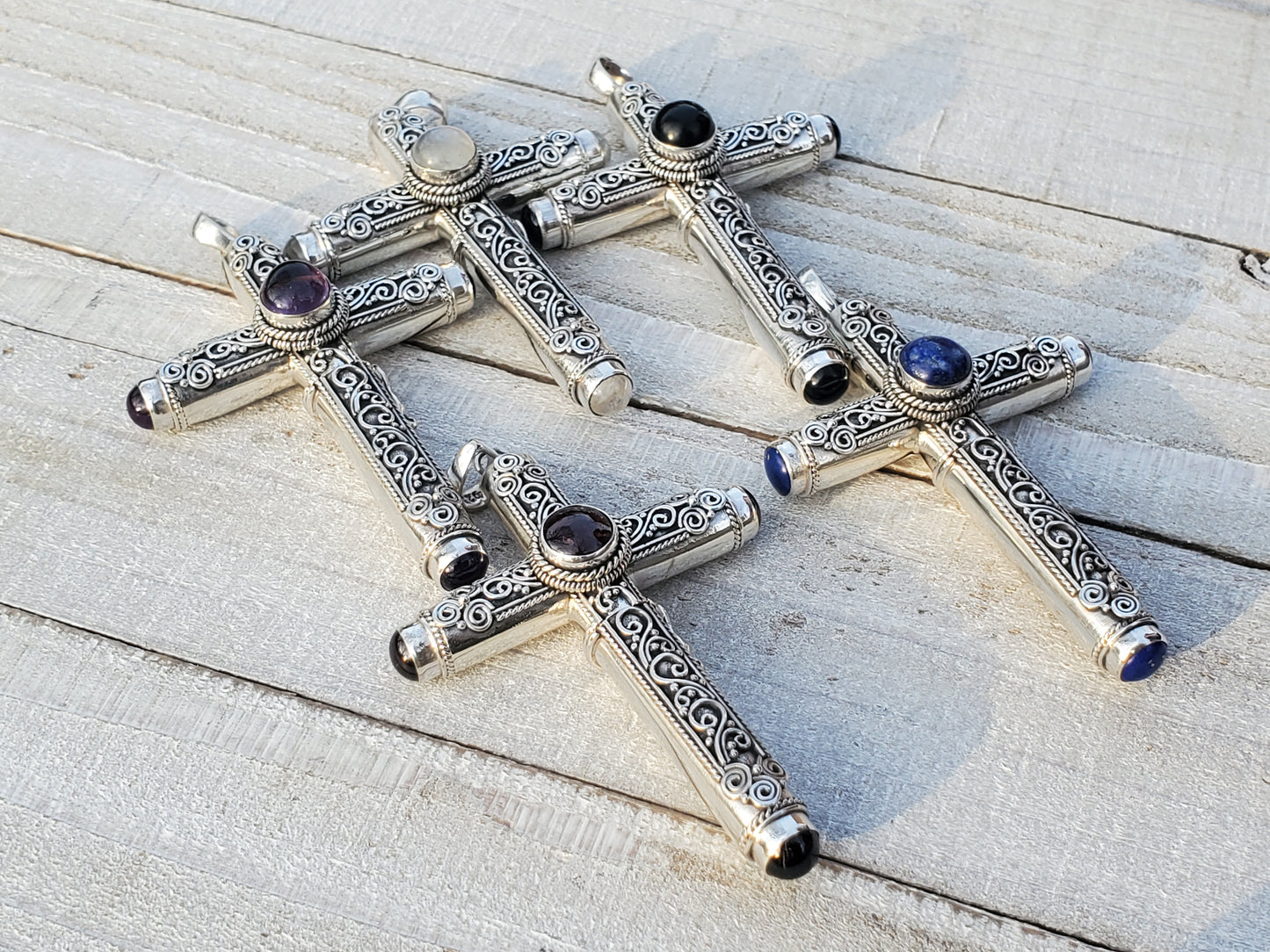 Hidden Stash Cross | Poison Box or Pendant | Sterling Silver