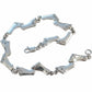 Sterling Silver Linked Baby Walking Feet Footprints 7.5" Bracelet