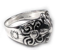 Large Sterling Silver Mens Gothic Cross Ring - Silver Insanity