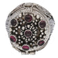 Large Sterling Silver Mystic Garnet Poison Locket Box Ring - Silver Insanity