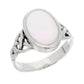 Sterling Silver Mother of Pearl Inlay Celtic Knot Ring - Silver Insanity