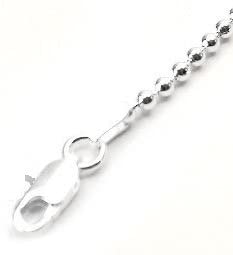 3mm bead ball sterling silver chain