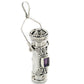 Tall Sterling Silver Moonstone, Amethyst, Garnet, or Peridot Poison Bottle Pillbox Urn Pendant - Silver Insanity