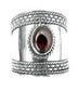 Sterling Silver Scottish Dukes Garnet Armor Ring - Silver Insanity