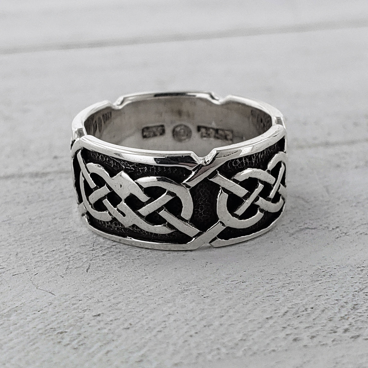 Kells Knotwork Band ~ Sterling Silver Celtic Ring