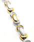 Sterling Silver Satin Finish and Gold Overlay Bracelet - Silver Insanity