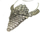 Cascading Antiqued French Coin Brass-Tone 17" Necklace and Hook Earrings Set - Silver Insanity