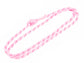 Bright Pink Synthetic Faux Silk Rope Cord 17" Necklace - Silver Insanity