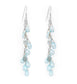 Blue Topaz Beaded Gemstone Sterling Silver Earrings - Silver Insanity