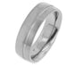 Mens Solar Flare Titanium Wedding Band Ring - Silver Insanity