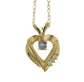 10K Yellow Gold Heart Pendant and 18" Necklace with Genuine Tanzanite - Silver Insanity