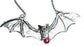 Large Gothic Zotz the Bat Danger Amulet Pendant Necklace - Silver Insanity