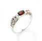 Red Garnet Orange Sapphire Sterling Silver Ring - Silver Insanity