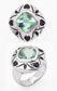 4.5ct Cushion Green Topaz Sterling Silver Ring - Silver Insanity