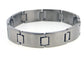 Classic Mens Python Titanium Metal Jewelry Link Bracelet, 8" Long - Silver Insanity