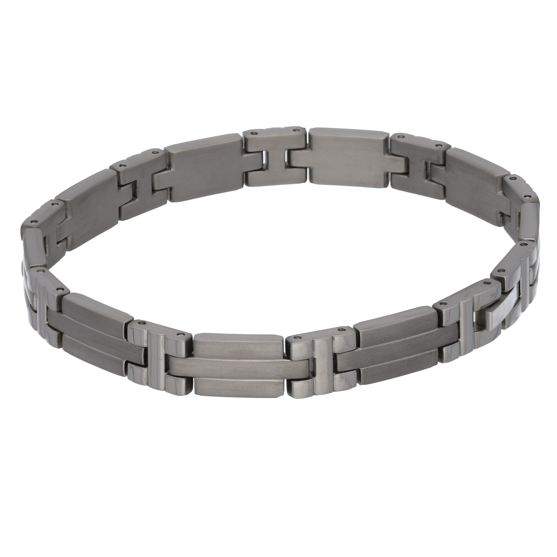 Narrow Men's Scorpion Titanium Metal Jewelry Bracelet, 8" Long - Silver Insanity