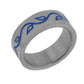 Titanium Celtic Blue Vines Wedding Band Ring - Silver Insanity