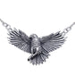 Detailed Sterling Silver Native American Indian Large Eagle Necklace 18" - Silver Insanity