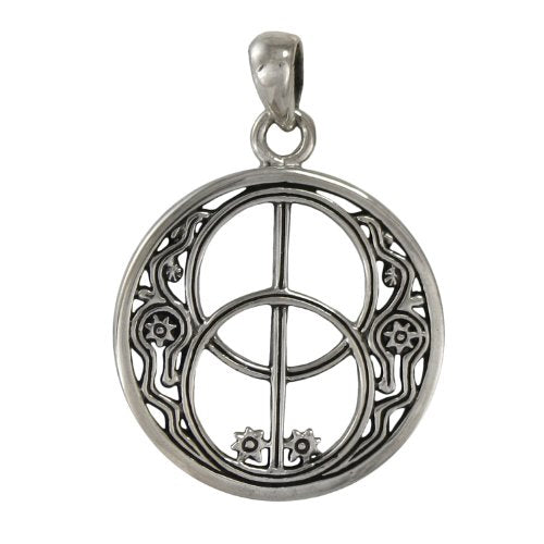 Sacred Chalice Well Symbol of Avalon in Glastonbury Sterling Silver Pendant - Silver Insanity