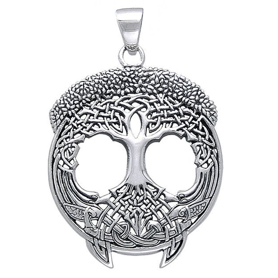 Solstice Tree of Life Celtic Knot Branches and Roots Sterling Silver Pendant - Silver Insanity