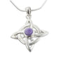 Wheel of Being Amethyst Celtic Sterling Silver Necklace - Silver Insanity