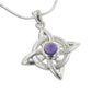 Wheel of Being Amethyst Celtic Sterling Silver Necklace - Silver Insanity