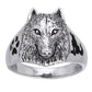 Sterling Silver Animal Paw and Wolf Head Ring - Silver Insanity