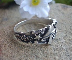 Heavy Sterling Silver Fantasy MUSHROOM Ring - Silver Insanity